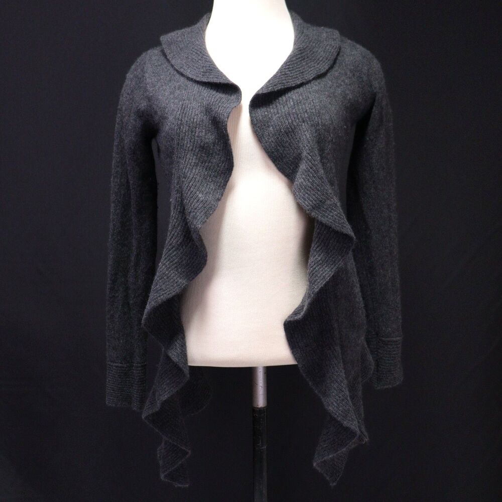 Kenar‎ Cardigan Wrap Women’s Size XS 100% 2-Ply Cashmere Gray Sweater Fairy